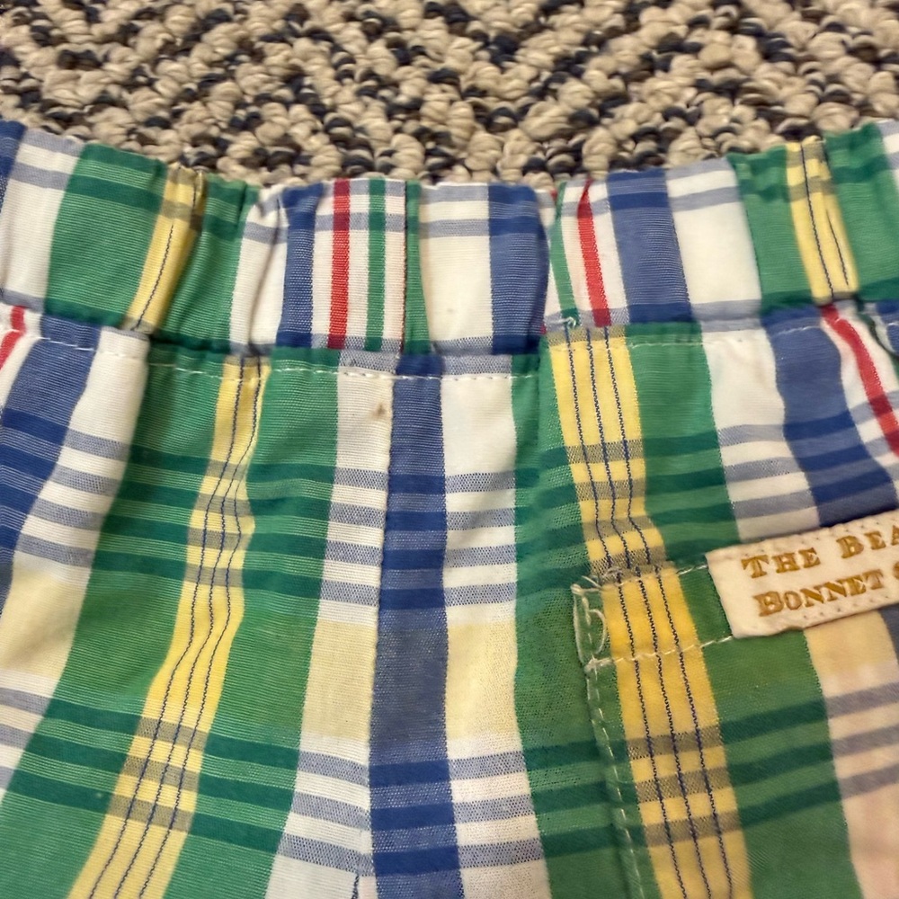 🎉 GUC 🎉 TBBC 2T Green Blue Yellow Plaid Shorts - Picture 5 of 5